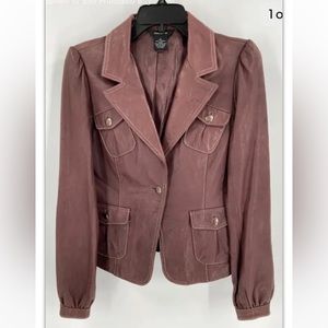 Vintage Arden B. Cropped Leather Jacket Blazer size XS.